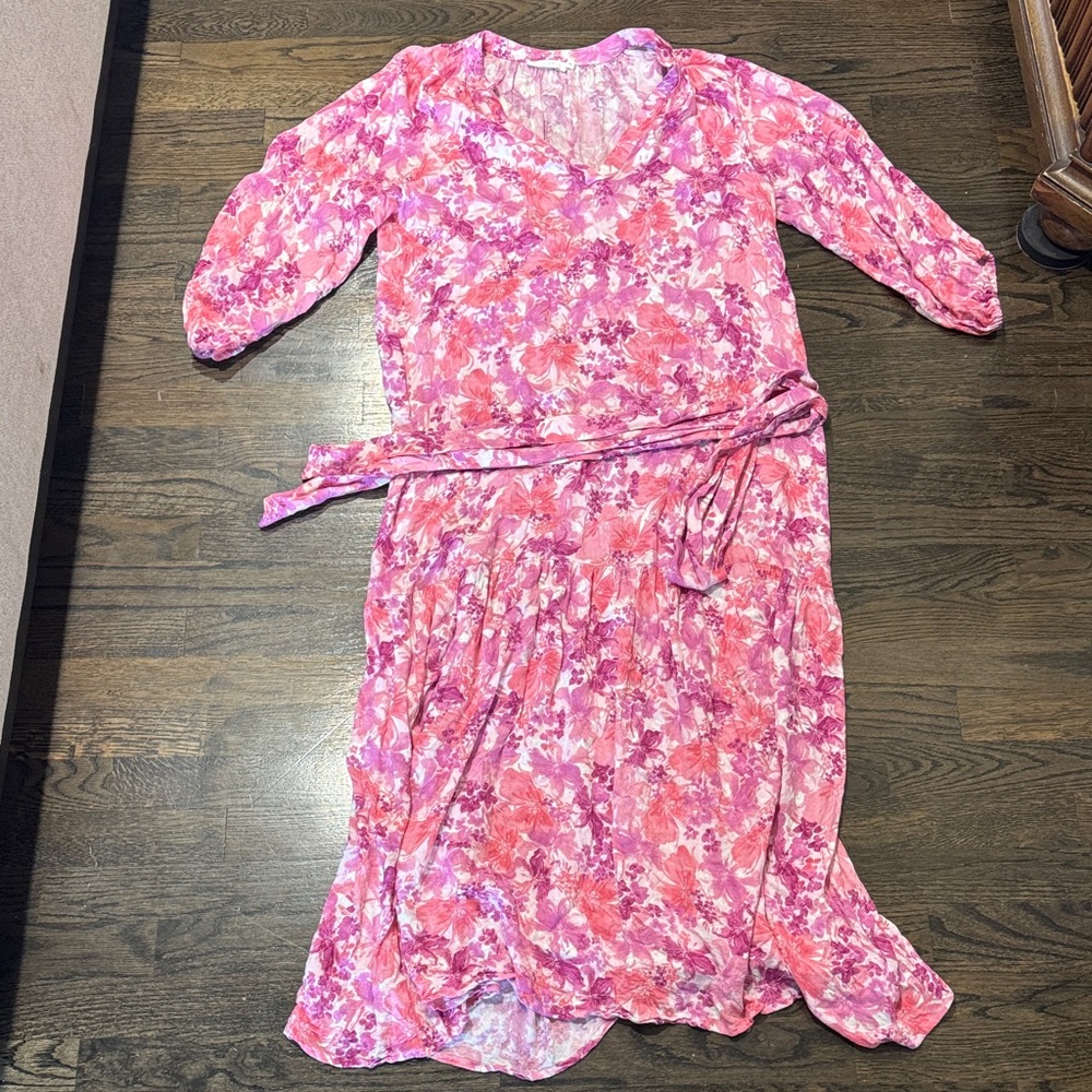 Lush Pink Floral Dress